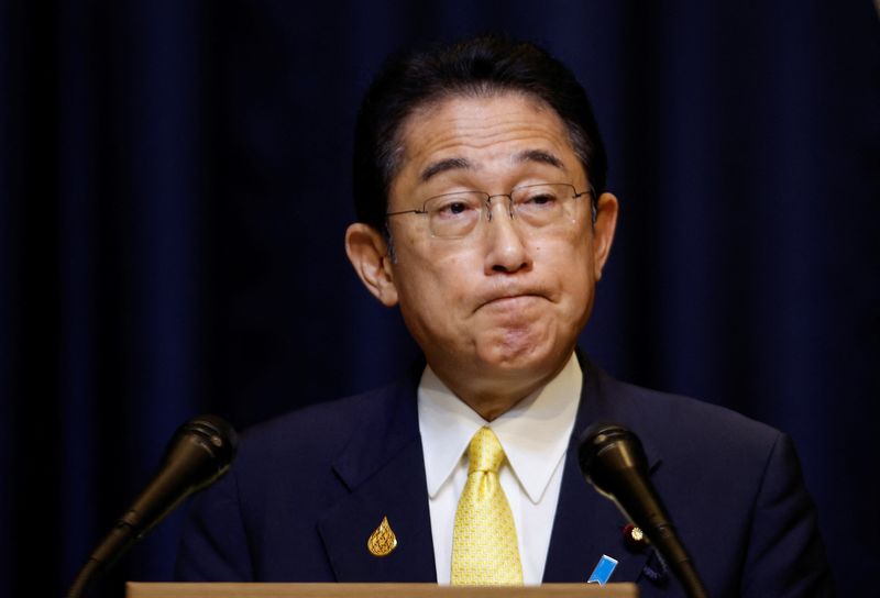 &copy; Reuters. Le Premier ministre japonais Fumio Kishida lors d'une conférence de presse. /Photo prise le 19 novembre 2022/REUTERS/Jorge Silva