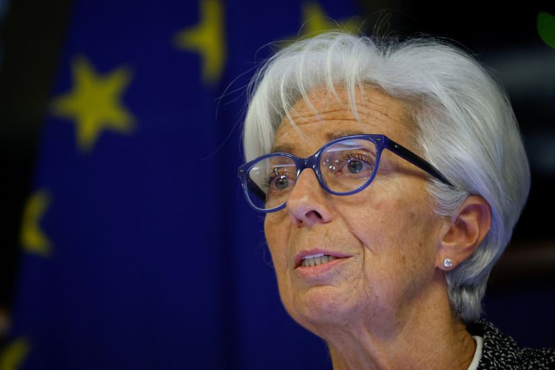 &copy; Reuters. President of European Central Bank (ECB) Christine Lagarde testifies before the Committee on Economic and Monetary Affairs (ECON), of the European Parliament, in Brussels, Belgium November 28, 2022. REUTERS/Johanna Geron
