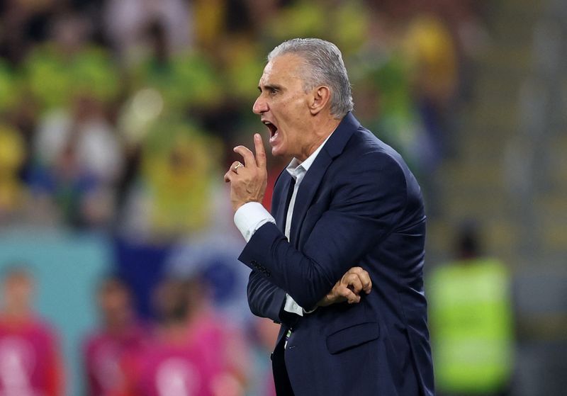 &copy; Reuters. Técnico Tite durante partida Brasil x Suíça
28/11/2022
REUTERS/Carl Recine