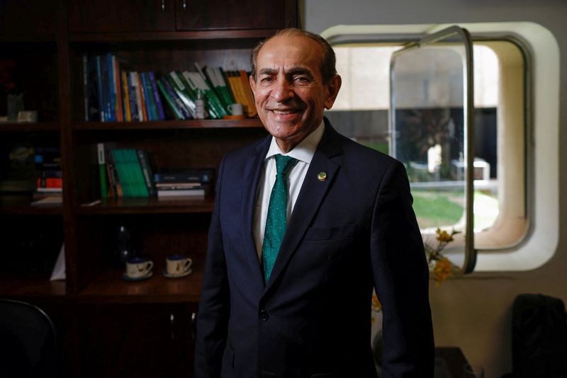 &copy; Reuters. FILE PHOTO: Senator Marcelo Castro poses during an interview with Reuters at the Federal Senate in Brasilia, Brazil November 23, 2022. REUTERS/Adriano Machado