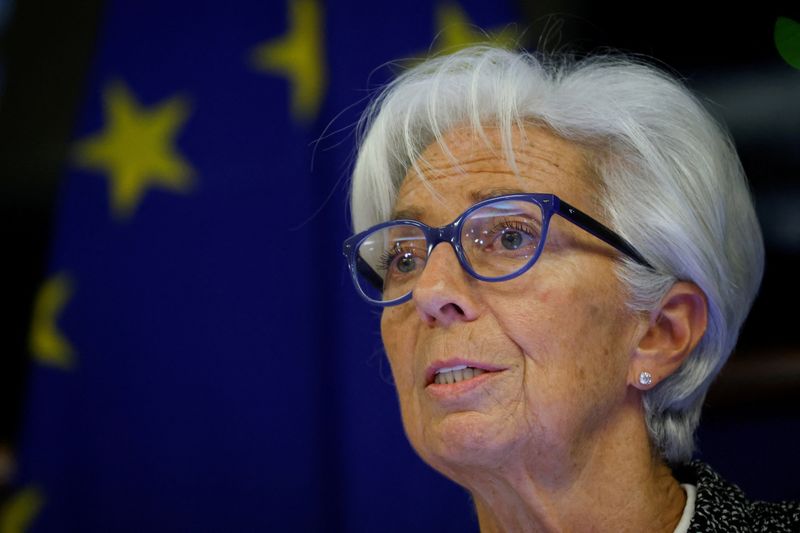 &copy; Reuters. FILE PHOTO: President of European Central Bank (ECB) Christine Lagarde testifies before the Committee on Economic and Monetary Affairs (ECON), of the European Parliament, in Brussels, Belgium November 28, 2022. REUTERS/Johanna Geron/File Photo