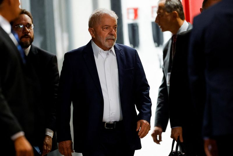 &copy; Reuters. Presidente eleito Luiz Inácio Lula da Silva após reunião em Brasília
28/11/2022 REUTERS/Adriano Machado