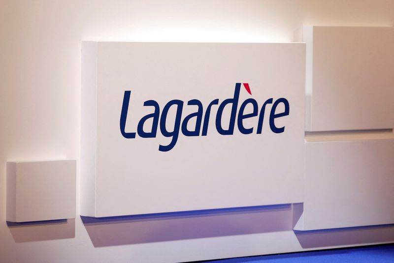 &copy; Reuters. Le logo de Lagardère. /Photo prise le 3 mai 2018/REUTERS/Charles Platiau