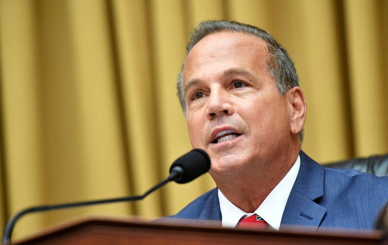 &copy; Reuters. FILE PHOTO: Rep. David Cicilline (D-RI) speaks during a hearing in the Rayburn House office Building on Capitol Hill, in Washington, U.S., July 29, 2020. Mandel Ngan/Pool via REUTERS/File Photo