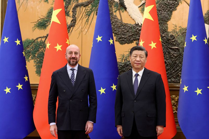 &copy; Reuters. Charles Michel e Xi Jinping em Pequim
 1/12/2022   Divulgação
