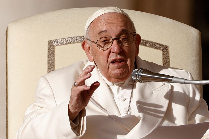 &copy; Reuters. Papa Francisco no Vaticano
 30/11/2022   REUTERS/Guglielmo Mangiapane