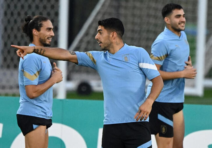 &copy; Reuters. Dic 1, 2022 
Foto del jueves del delantero de Uruguay Luis Suarez durante la práctica del equipo 
 REUTERS/Alberto Lingria