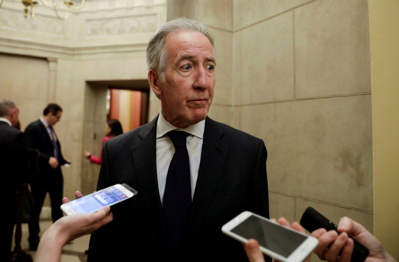 &copy; Reuters. FILE PHOTO: House Ways and Means Committee Chairman Richard Neal discusses his request to IRS Commissioner Charles Rettig for copies of President Donald Trump's tax returns as he talks to reporters at the U.S. Capitol in Washington, U.S., April 4, 2019. R