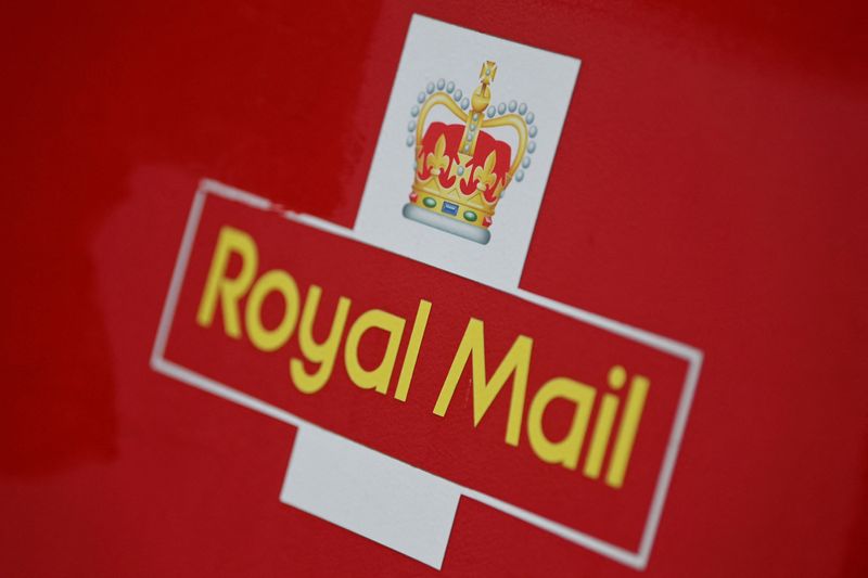 &copy; Reuters. FILE PHOTO: Detail on a post box is seen as Royal Mail workers strike, in west London, Britain, November 24, 2022. REUTERS/Toby Melville