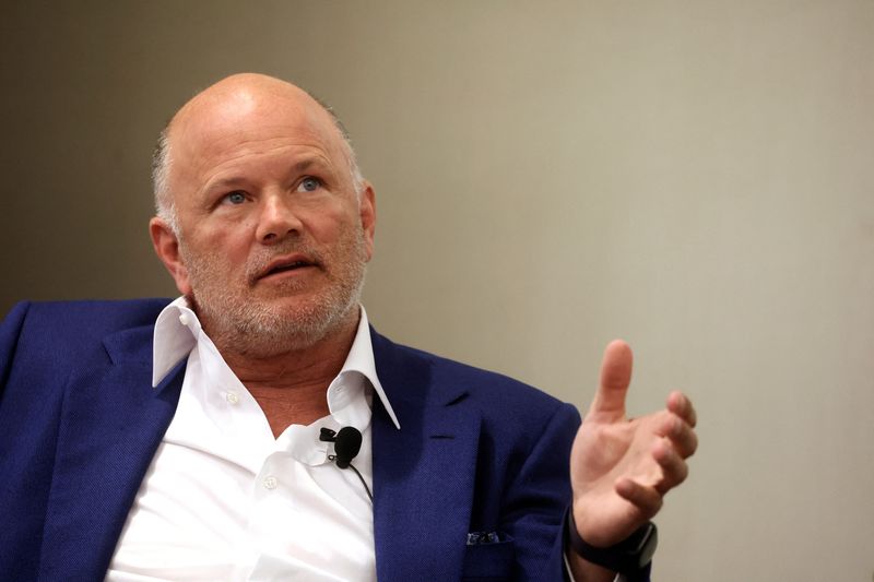 &copy; Reuters. FILE PHOTO: Michael Novogratz, Founder and CEO of Galaxy Digital, speaks during the Piper Sandler Global Exchange and FinTech Conference in New York City, U.S., June 8, 2022.  REUTERS/Brendan McDermid