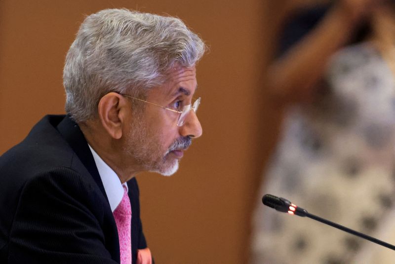 &copy; Reuters. FILE PHOTO: India's Foreign Minister Subrahmanyam Jaishankar attends the ASEAN Foreign Ministers' Meeting in Phnom Penh, Cambodia August 4, 2022. REUTERS/Soe Zeya Tun
