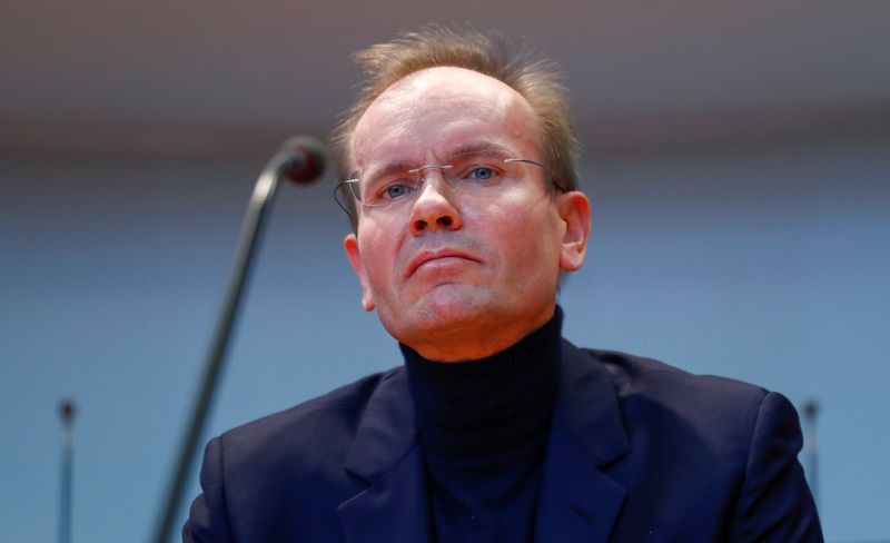 &copy; Reuters. FILE PHOTO: Wirecard's former boss Markus Braun looks on, ahead of his testifying before a German parliamentary committee in Berlin, Germany, November 19, 2020. REUTERS/Fabrizio Bensch/Pool 