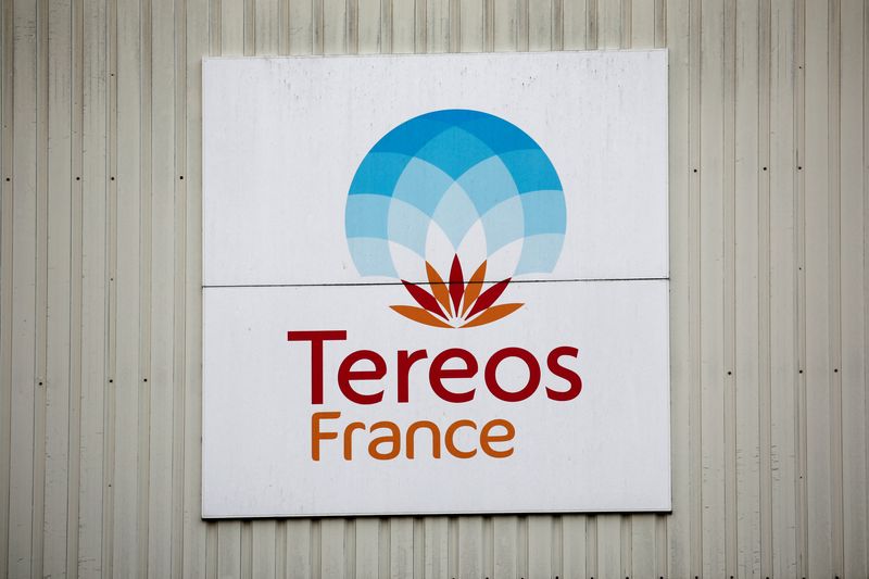&copy; Reuters. FILE PHOTO: The Tereos logo in Chevrieres, France, March 20, 2019. REUTERS/Benoit Tessier/File Photo