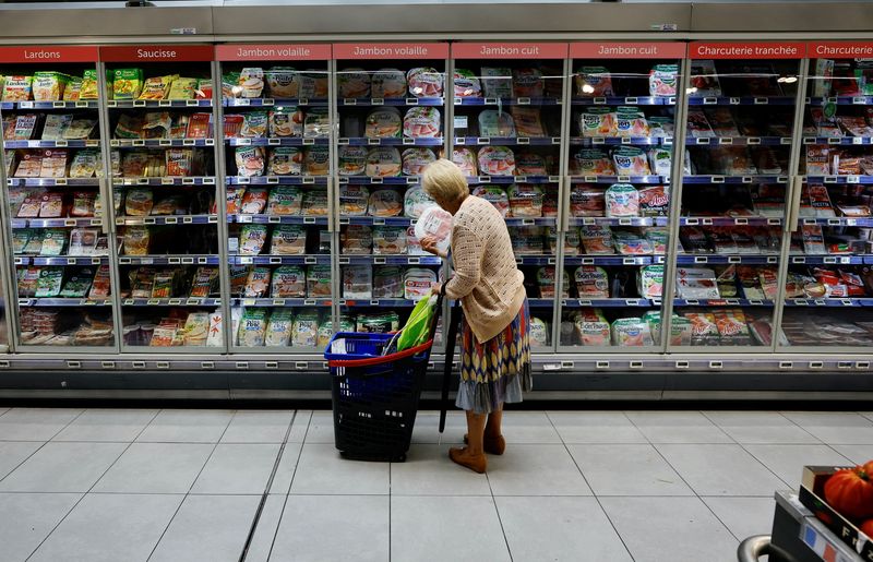&copy; Reuters. FILE PHOTO: A customer shops in a supermarket in Nice, France, August 18, 2022. REUTERS/Eric Gaillard/File Photo