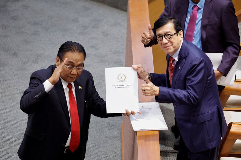 &copy; Reuters. Novo código penal é mostrado em Parlamento da Indonésia
 6/12/2022    REUTERS/Willy Kurniawan