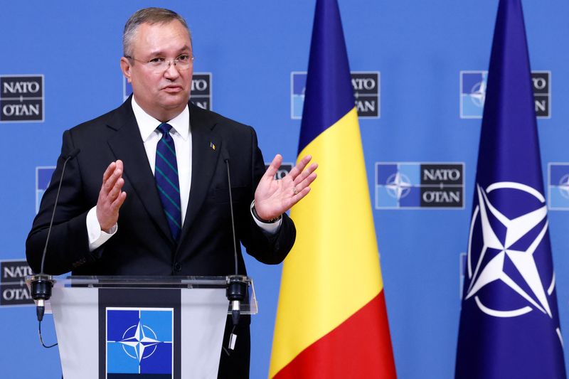 &copy; Reuters. FILE PHOTO: Romanian Prime Minister Nicolae Ciuca attends a joint news conference with NATO Secretary General Jens Stoltenberg at the Alliance's headquarters in Brussels, Belgium October 26, 2022. REUTERS/Yves Herman