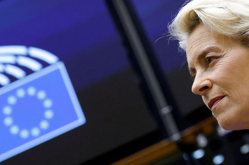 &copy; Reuters. FILE PHOTO: European Commission President Ursula von der Leyen attends the European Parliament plenary session in Brussels, Belgium November 9, 2022. REUTERS/Yves Herman//File Photo