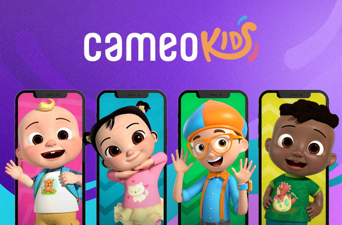 &copy; Reuters. FILE PHOTO: An undated handout image shows characters from Moonbug's kids' franchises "Blippi" and "CoComelon" as part of the promotion campaign for the launch of Cameo Kids.  Cameo/Handout via REUTERS  