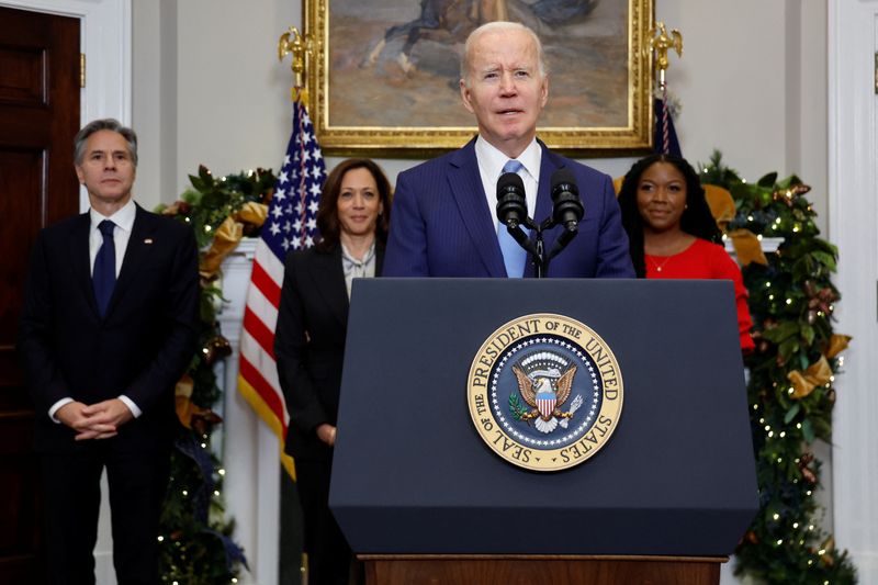 &copy; Reuters. Presidente dos EUA, Joe Biden, discursa na Casa Branca
08/12/2022 REUTERS/Jonathan Ernst