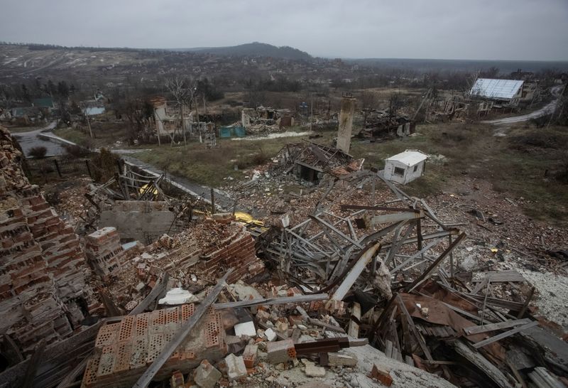 &copy; Reuters. Igreja destruída na região de Donetsk
 8/12/2022   REUTERS/Yevhen Titov