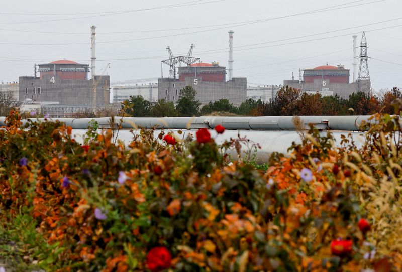 © Reuters. FILE PHOTO: A view shows the Zaporizhzhia Nuclear Power Plant in the course of Russia-Ukraine conflict outside the city of Enerhodar in the Zaporizhzhia region, Russian-controlled Ukraine, November 24, 2022. REUTERS/Alexander Ermochenko/File Photo