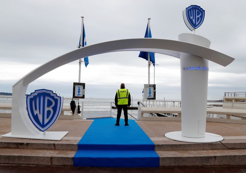 &copy; Reuters. The logo of Warner Bros entertainment company is seen during the MIPTV, the International Television Programs Market, in Cannes, France, April 9, 2018.  REUTERS/Eric Gaillard/File Photo
