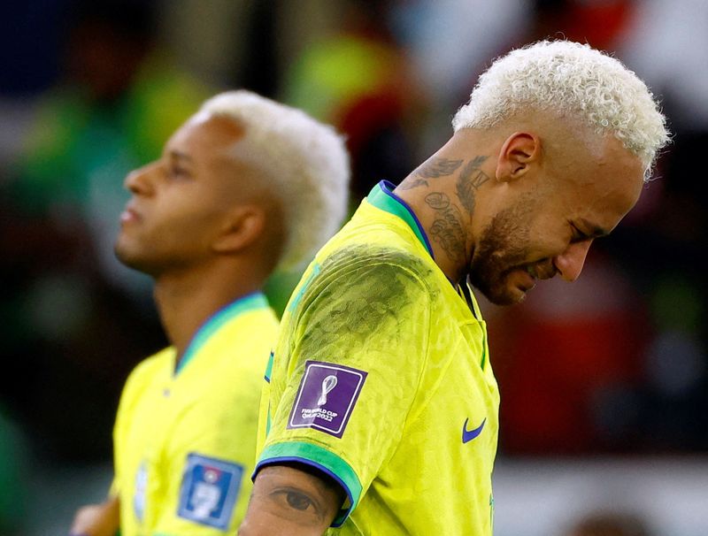 &copy; Reuters. Dic 9, 2022 
Foto del viernes del delantero de Brasil Neymar tras la eliminación en el Mundial 
REUTERS/Suhaib Salem    