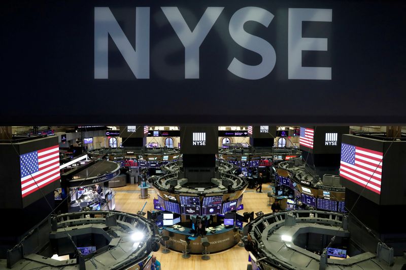 &copy; Reuters. FILE PHOTO: The floor of the the New York Stock Exchange (NYSE) is seen after the close of trading in New York, U.S., March 18, 2020. REUTERS/Lucas Jackson/File Photo