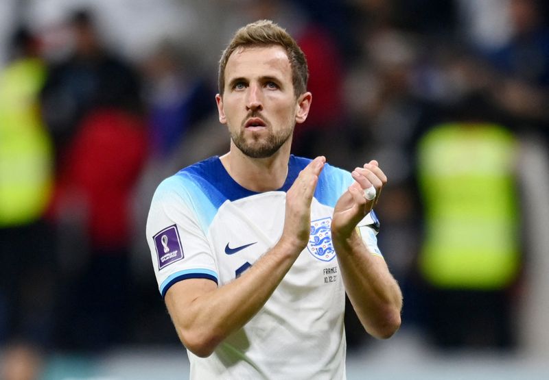 &copy; Reuters. Harry Kane após jogo da Inglaterra contra França
 10/12/2022    REUTERS/Annegret Hilse