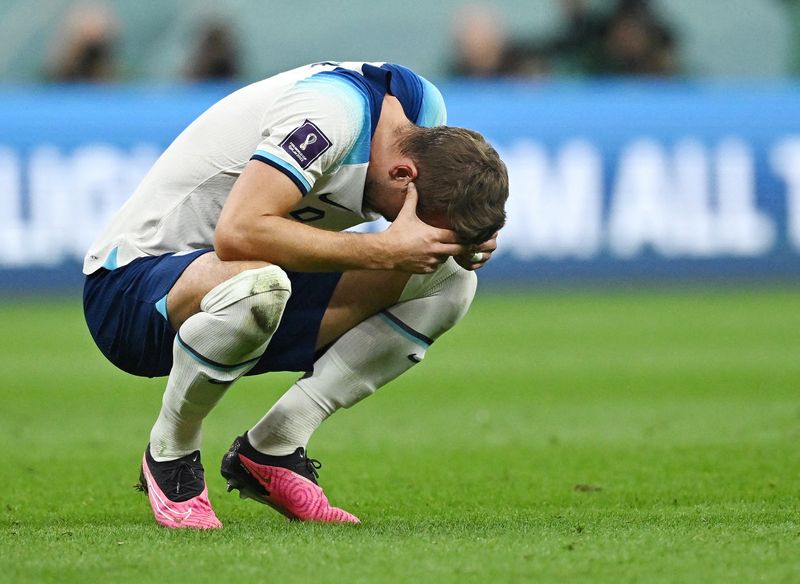 &copy; Reuters. Harry Kane lamenta eliminação da Inglaterra
 11/12/2022   REUTERS/Dylan Martinez