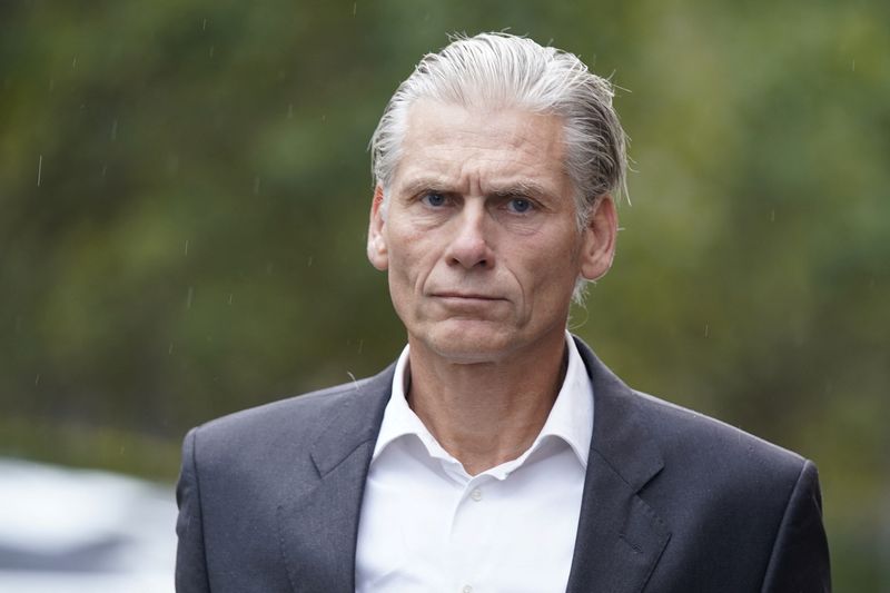 &copy; Reuters. FILE PHOTO: Former Danske Bank CEO Thomas Borgen arrives at the court to be questioned in a compensation case, in Lyngby, Denmark, September 26, 2022.   Ritzau Scanpix/via REUTERS    