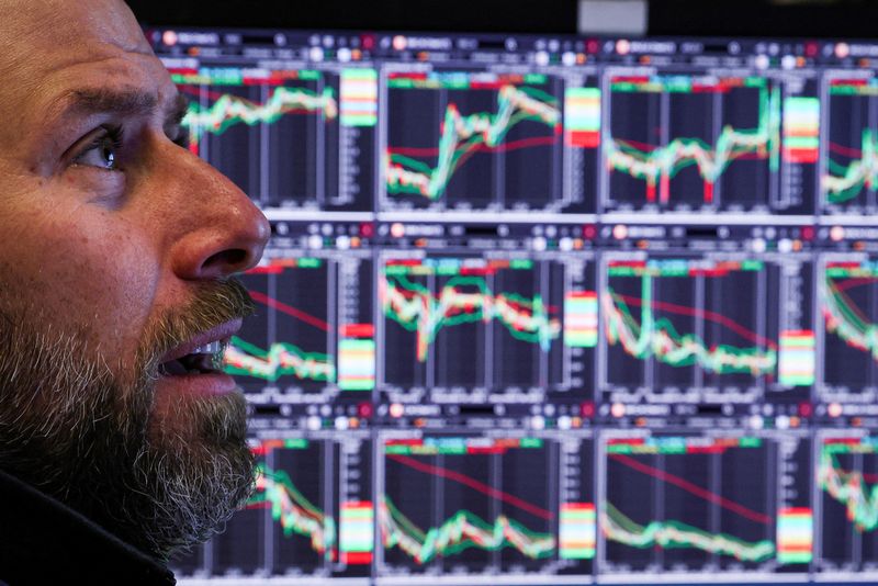 &copy; Reuters. FILE PHOTO: A specialist trader works on the floor of the New York Stock Exchange (NYSE) in New York City, U.S., December 9, 2022.  REUTERS/Brendan McDermid
