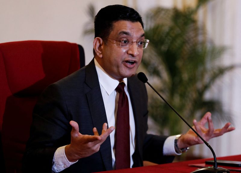 &copy; Reuters. Sri Lanka Foreign Minister Ali Sabry attends a news conference to explain the country's stand on a resolution on its human rights situation which will be discussed at the U.N. Human Rights Council, amid the country's economic crisis, in Colombo, Sri Lanka