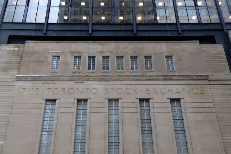 &copy; Reuters. FILE PHOTO: The Art Deco facade of the original Toronto Stock Exchange building is seen on Bay Street in Toronto, Ontario, Canada January 23, 2019.   REUTERS/Chris Helgren