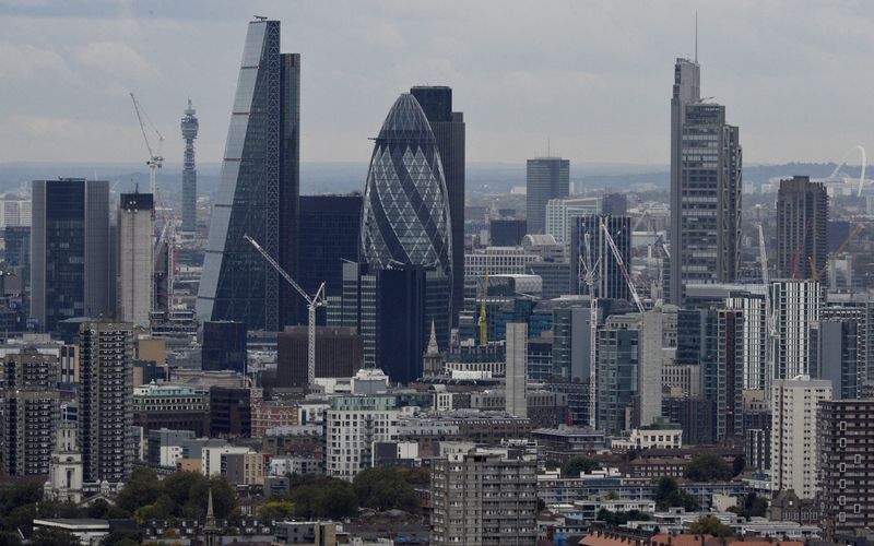 &copy; Reuters. FILE PHOTO: A general view of the financial district of London is seen in London, Britain, October 19, 2016. REUTERS/Hannah McKay