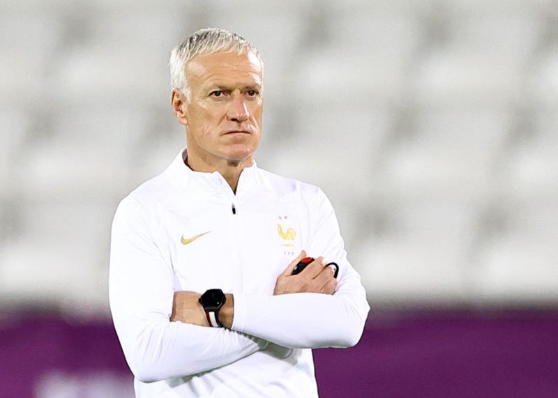 &copy; Reuters. Didier Deschamps em Doha
 13/12/2022  REUTERS/Ibraheem Al Omari