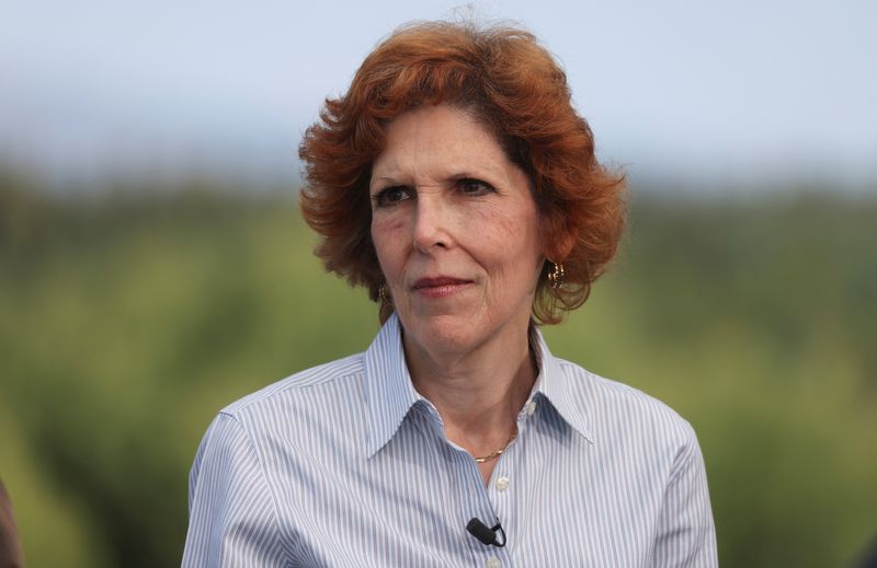 &copy; Reuters. Loretta J. Mester, president and CEO of the Federal Reserve Bank of Cleveland, looks on at Teton National Park where financial leaders from around the world gathered for the Jackson Hole Economic Symposium outside Jackson, Wyoming, U.S., August 26, 2022. 