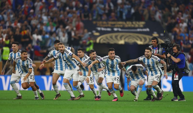 Soccer-Argentina win incredible World Cup final in shootout