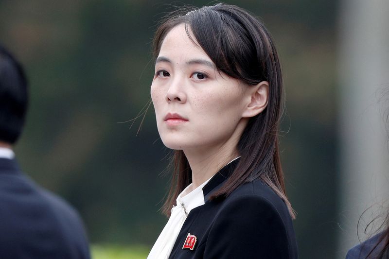&copy; Reuters. كيم يو جونج، شقيقة الزعيم الكوري الشمالي كيم جونج أون في صورة من أرشيف رويترز.
