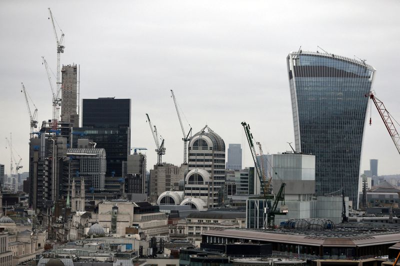 &copy; Reuters. FILE PHOTO: A view of the London skyline shows the City of London financial district, seen from St Paul's Cathedral in London, Britain February 25, 2017. REUTERS/Neil Hall
