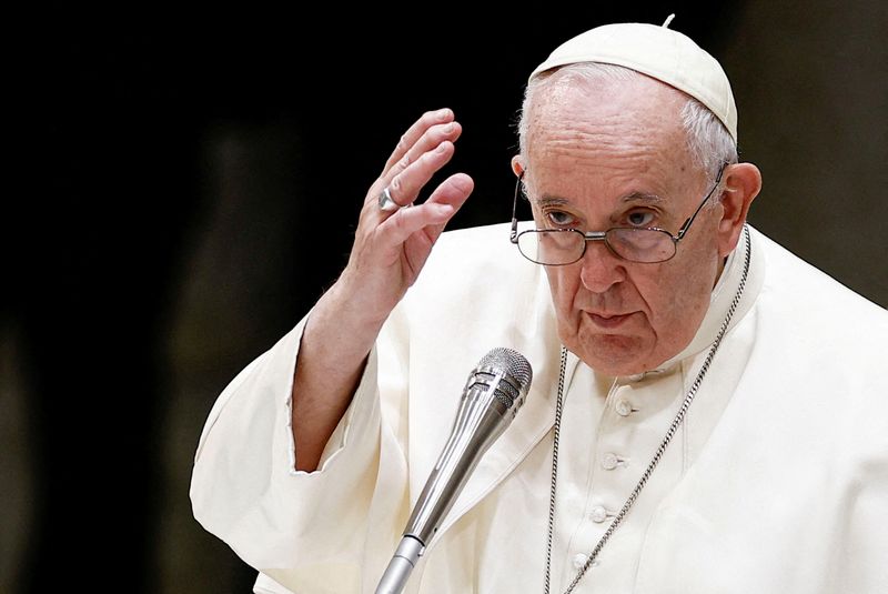 &copy; Reuters. Papa Francisco durante audiência geral semanal no Vaticano
14/12/2022 REUTERS/Guglielmo Mangiapane