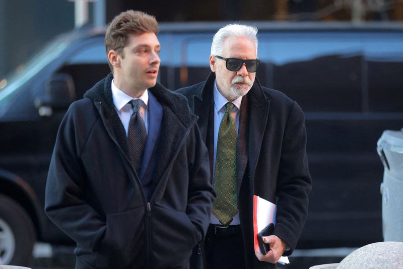 &copy; Reuters. FILE PHOTO: Former Harvard University fencing coach Peter Brand arrives at the federal courthouse where he is being tried on charges of engaging in a bribery scheme aimed at securing the admission of a businessman's two sons at Harvard, in Boston, Massach