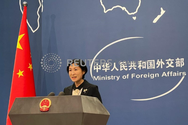 &copy; Reuters. La portavoce del ministero degli Esteri cinese Mao Ning durante una conferenza stampa a Pechino. 5 settembre 2022. REUTERS/Yew Lun Tian