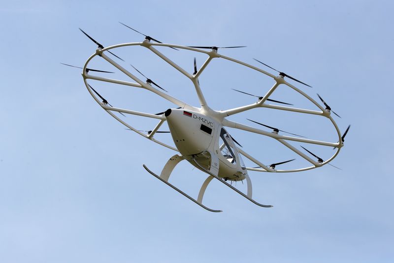 © Reuters. Protótipo de aeronave elétrica de decolagem e pouso verticais. 14/9/2019.  REUTERS/Michael Dalder