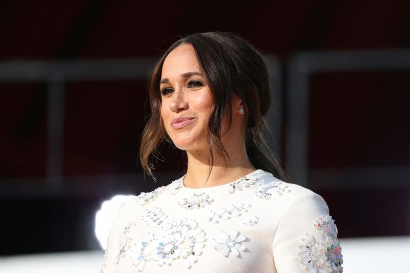 &copy; Reuters. FILE PHOTO: Meghan Markle appears onstage at the 2021 Global Citizen Live concert at Central Park in New York, U.S., September 25, 2021. REUTERS/Caitlin Ochs/File Photo