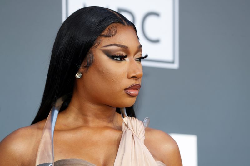 &copy; Reuters. FILE PHOTO:Megan Thee Stallion arrives to attend the 2022 Billboard Music Awards at MGM Grand Garden Arena in Las Vegas, Nevada, U.S. May 15, 2022. REUTERS/Steve Marcus