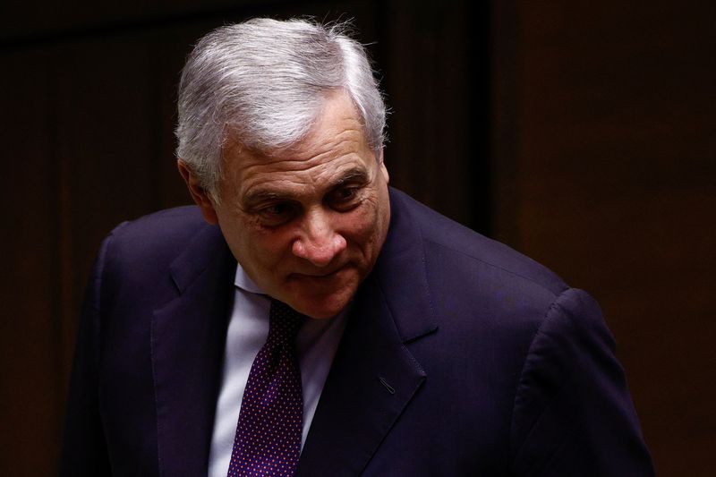 &copy; Reuters. Il ministro degli Esteri Antonio Tajani a Roma. REUTERS/Guglielmo Mangiapane