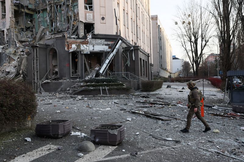 Russian missiles strike Kyiv on New Year's Eve, at least one dead