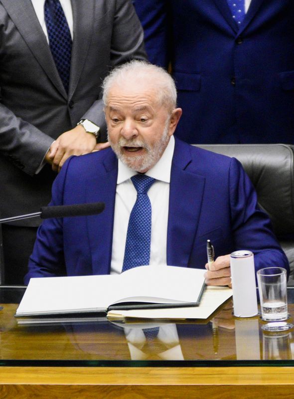 &copy; Reuters. Presidente Lula no Congresso Nacional
01/01/2023
REUTERS/Jacqueline Lisboa
