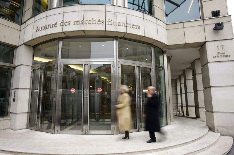 &copy; Reuters. Vue générale du siège de l'AMF, l'autorité de régulation des marchés financiers français, à Paris. /Photo d'archives/REUTERS/Benoît Tessier